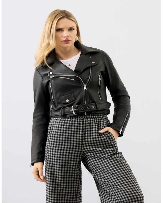 Bolongaro Trevor Black Real Leather Sarah Biker