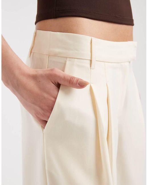 ASOS Natural Tailored Wide Bermuda Culottes