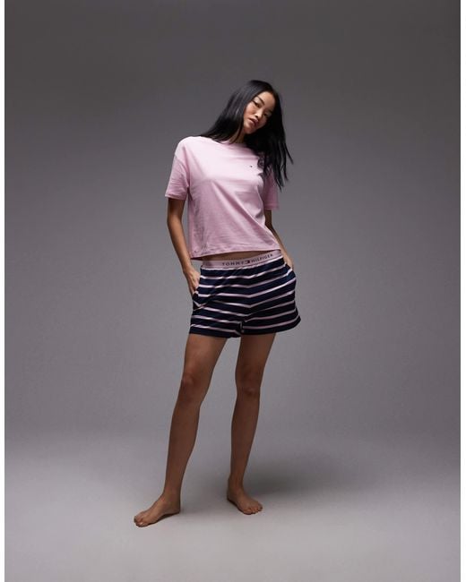 Tommy Hilfiger Purple Essentials Pyjama Set