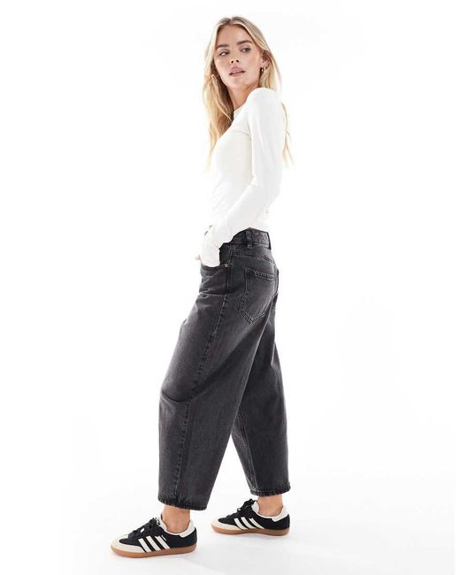 Vero Moda Blue Billie High Rise Barrel Leg Jeans