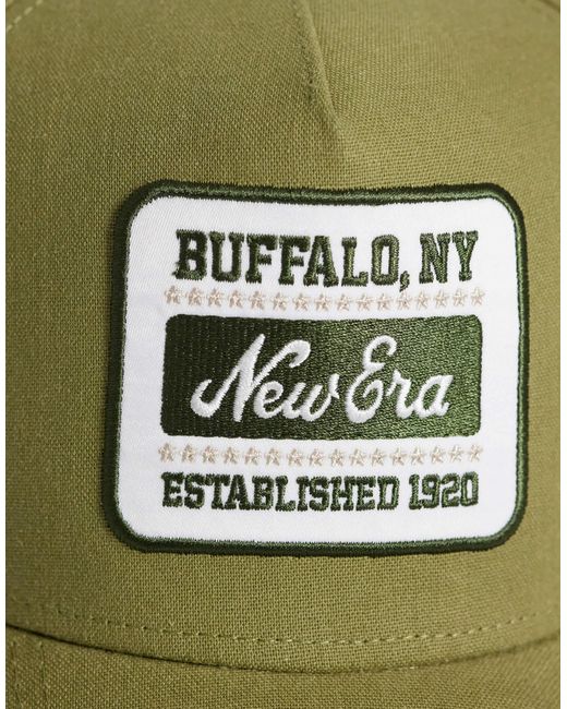 KTZ Green E Frame Patch Logo Linen Cap