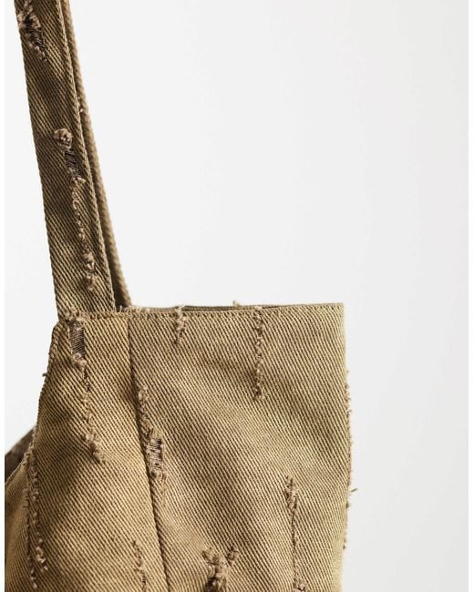 ASOS Natural Textured Tote Bag for men