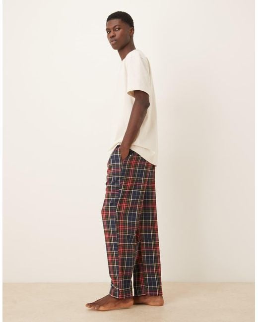 Pantalones De Pijama A Cuadros Rojos Y Azul Marino De Franela De Abercrombie & Fitch de hombre de color Natural