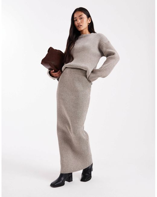 4th & Reckless Natural – weicher, gerippter strickpullover