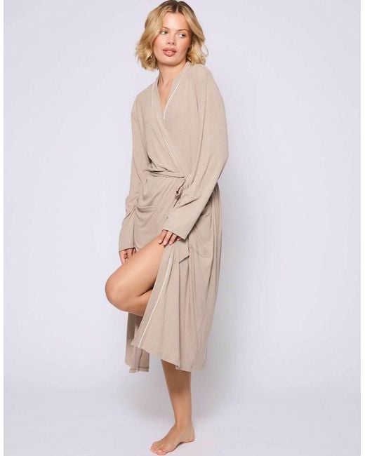Loungeable Pink Rib Kimono Robe 120 Cm