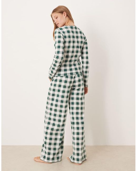 ASOS White Mix & Match Pajama Pants With Velvet Waistband