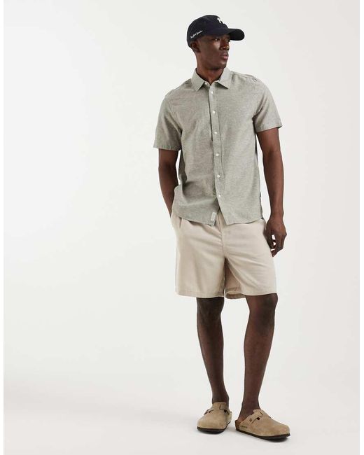 Camicia Vestibilità Classica di Blend in Gray da Uomo
