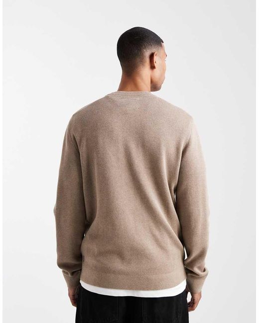 Jack & Jones Natural Premium Knitted Crew Neck Jumper for men