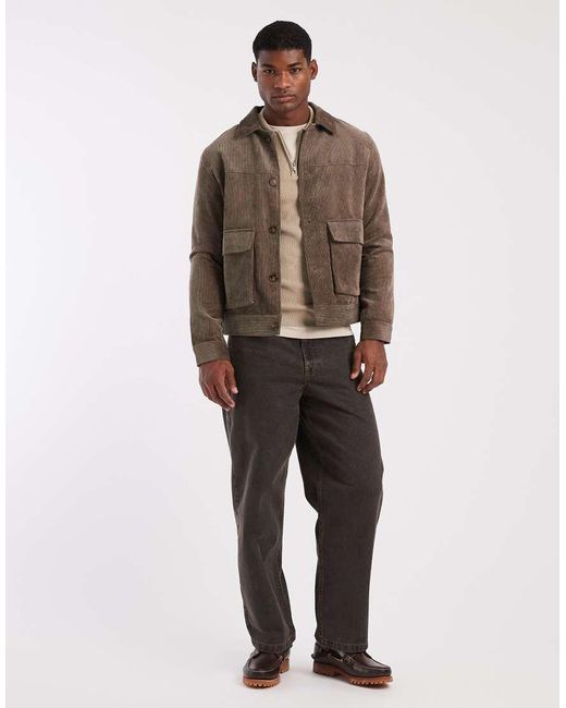 Only & Sons Brown Cord Jacket for men