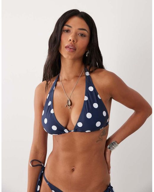 Peek & Beau Blue Triangle Bikini Top