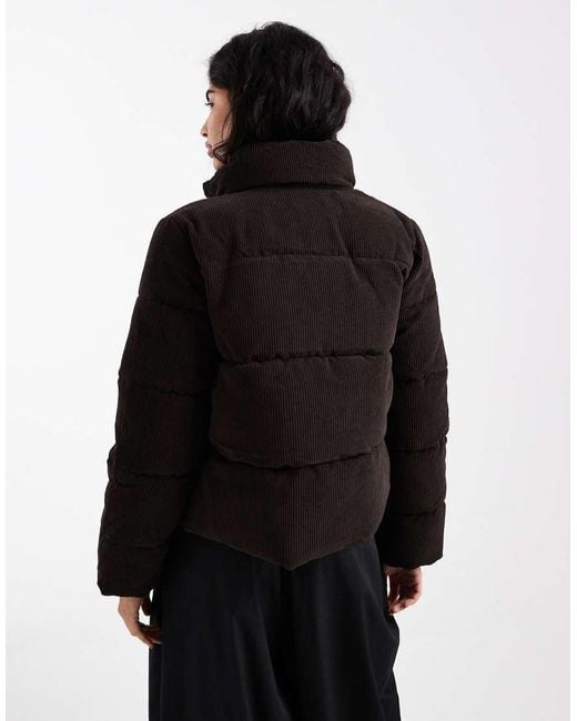 Vero Moda Black Short Corduroy Puffer Jacket