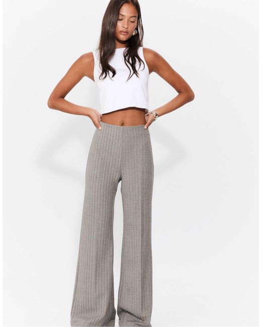 Stradivarius Gray – lockere, elegante hose