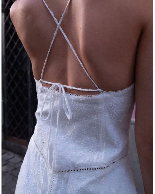 Daisy Street Purple X Emma Jean Cross Back Drop Waist Midaxi Dress