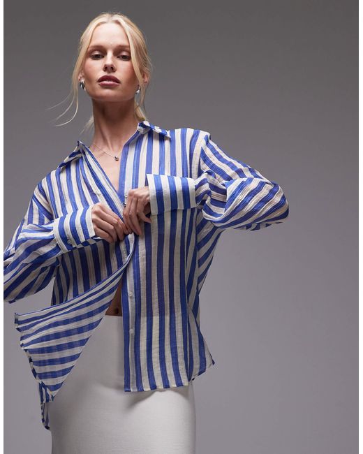 Mango Blue Lightweight Shirt