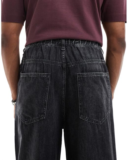Pull&Bear Red Pull On baggy Jeans for men