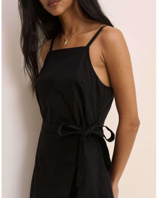 Nobody's Child Black Wrap Kourtney Mini Dress