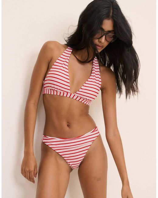 Nobody's Child Red Striped Bikini Bottoms