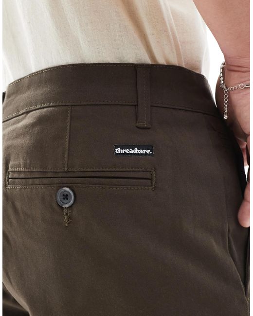 Short chino - chocolat Threadbare pour homme en coloris Natural