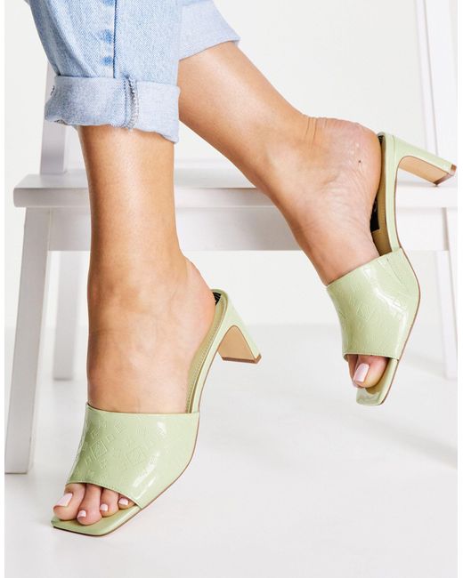 sandal mule heel