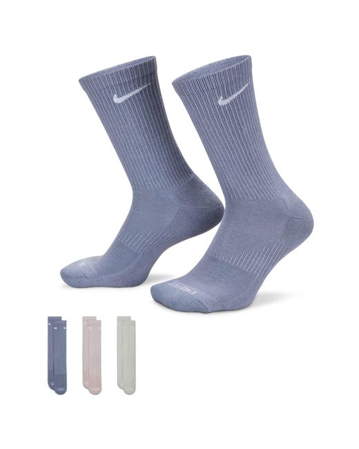 Everyday cushioned plus - confezione da 3 paia di calzini ammortizzati di Nike in Blue da Uomo