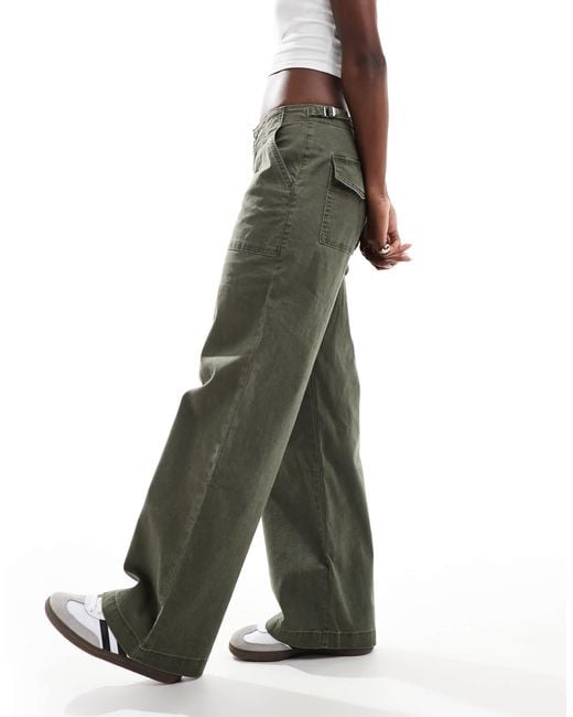 Levi's Green Surplus Straight Fit Canvas Utility Trousers