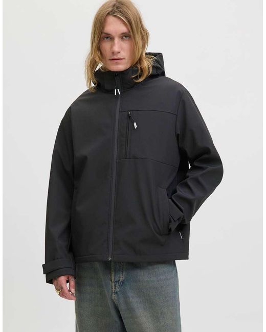 Jack & Jones Blue Hooded Windbreaker Jacket for men