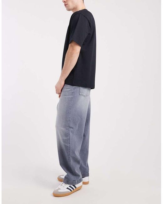 ASOS Blue Loose Straight Jeans for men