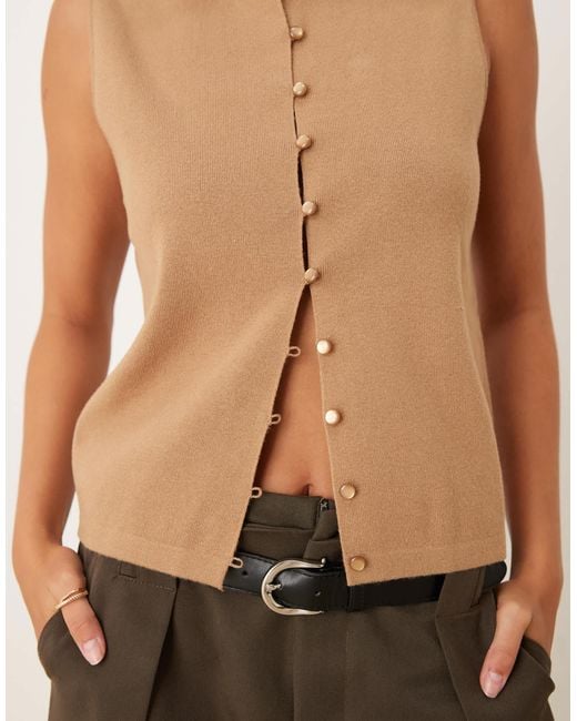 Mango Natural Fine Knitted Vest