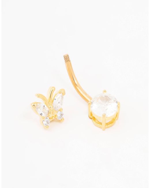 Lovisa White – es bauchnabelpiercing aus titan mit zirkonia-besatz