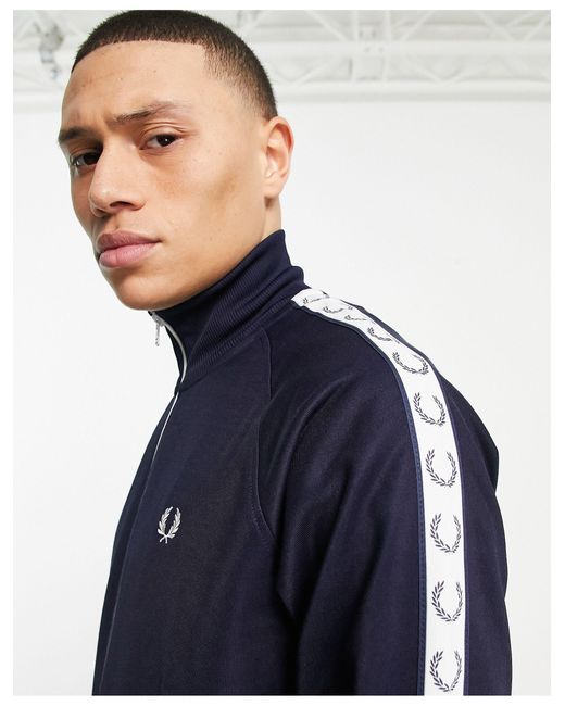 Fred Perry Blue Taped Track Jacket for men