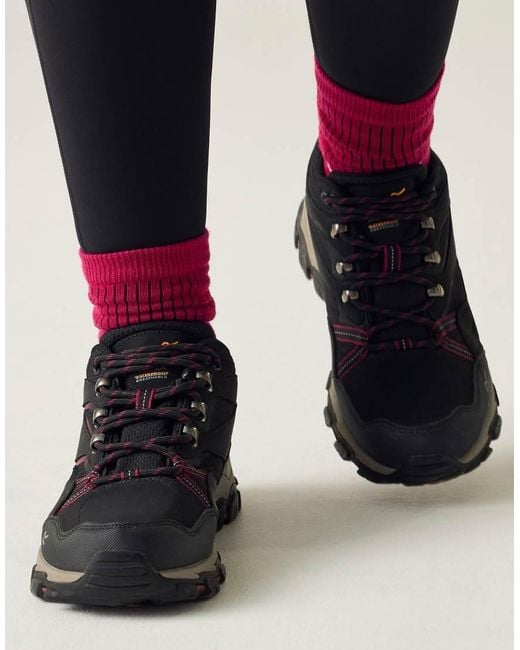 Regatta Black Holcombe Iii Low Waterproof Walking Shoes