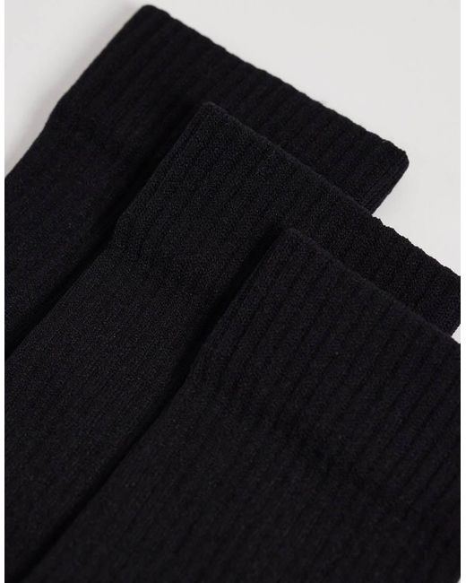 4505 Black Icon Running Socks With Arch Support And Anti Bacterial Finish for men