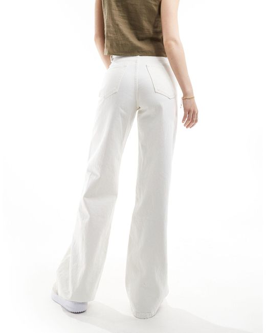 Jean large à taille haute Pull&Bear en coloris White