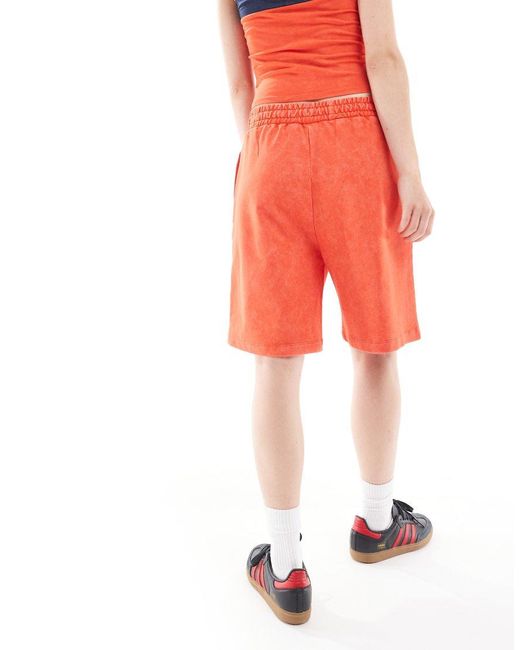 Collusion Red Oversized Longline Sports Short