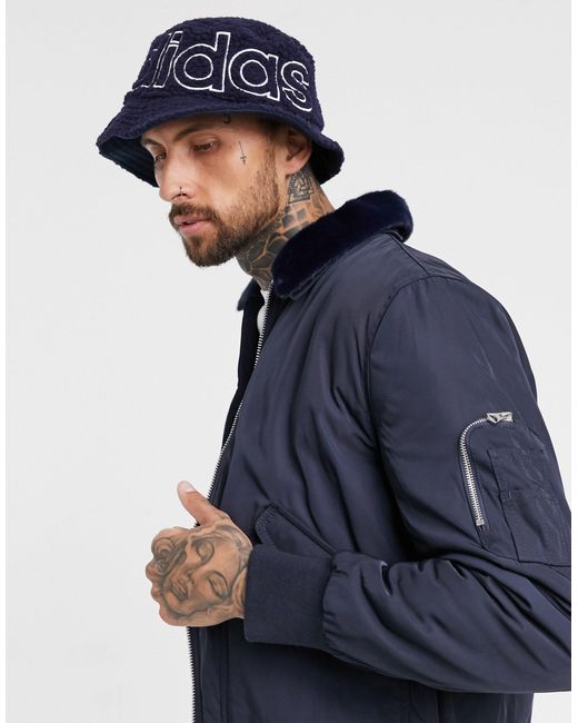 adidas Originals Sherpa Bucket Hat in 