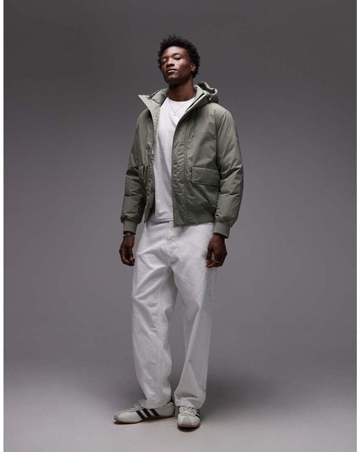 Tommy Hilfiger Gray City Bomber Jacket for men