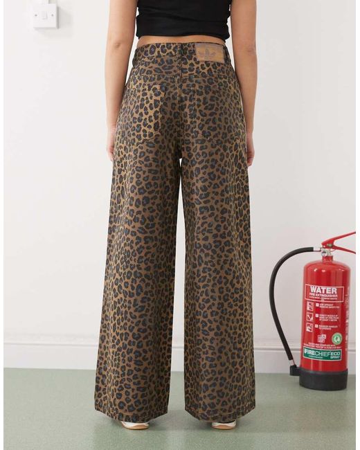Adidas Originals Brown Adibreak Wide Leg Jeans