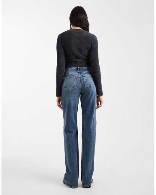 ASOS Blue Asos Design Tall Comfort Stretch Straight Leg Jean