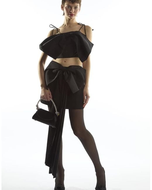 Collective The Label Black Bow Crop Top