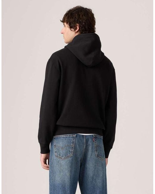 Levi's Black New Original Housemark Hoodie for men