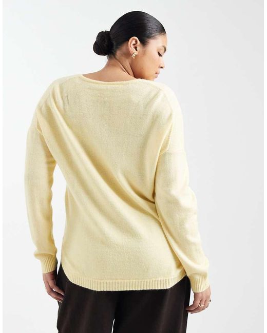 ONLY Yellow V-neck Jumper