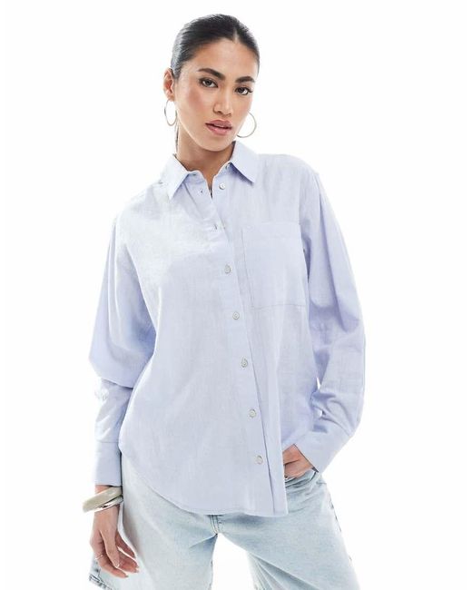 Camicia A Maniche Lunghe di New Look in Blue