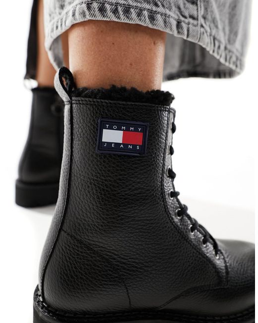 Tommy Hilfiger Gray – urban – leder-boots