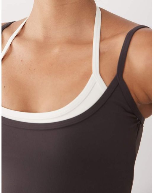 Tala Brown Double Layer Vest