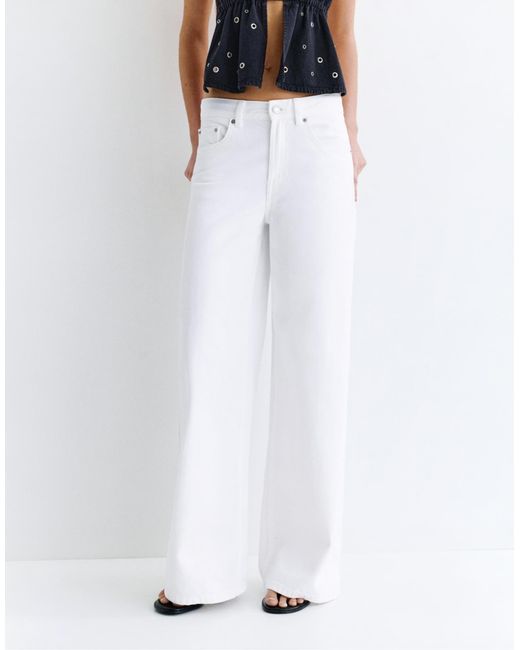 Jean ample oversize Pull&Bear en coloris White