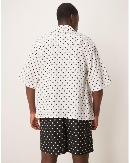Sister Jane Natural Unisex Polka Dot Boxy Short Co-ord