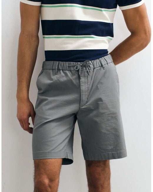 Jack & Jones Gray Drawstring Chino Shorts for men