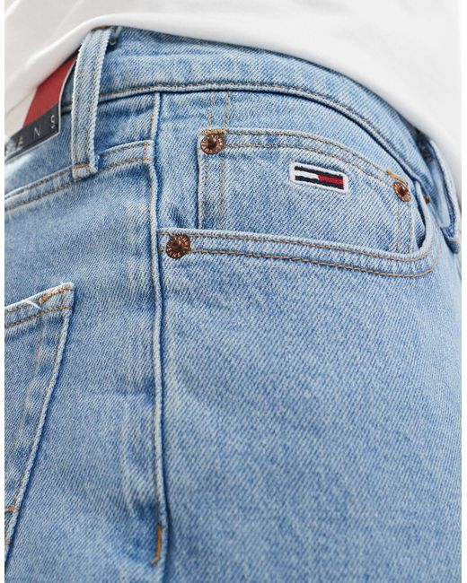 Jeans dad fit affusolati regular fit lavaggio medio di Tommy Hilfiger in Blue da Uomo