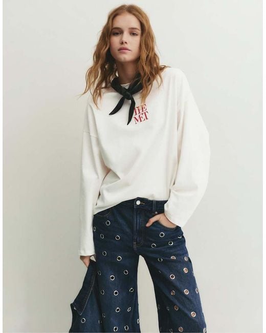 Pull&Bear White The Met T-shirt