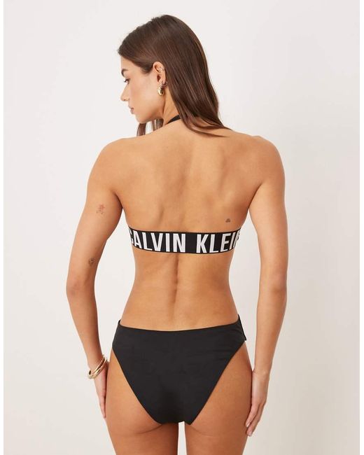 Calvin Klein Green Luxe Strapless Cut Out One Piece Swimsuit